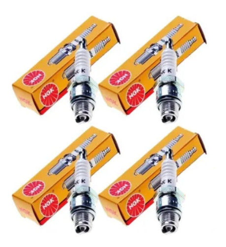 NGK Set of 4 Spark Plugs for Saveiro-Gol 1.6-1.8-2.0 AP BPR5EY 0