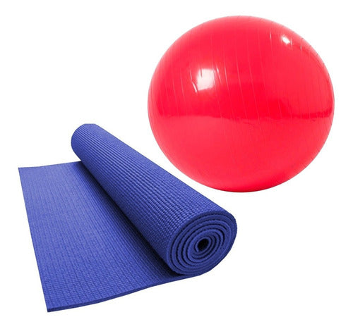 Yoga Mat 4 Mm Fit Ball 65 Cm Set 5