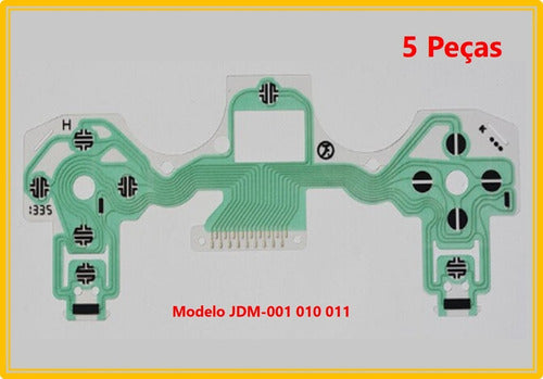 5 Peças Película Placa Condutiva Modelo Controle De Ps4 Jdm-001 010 011 0