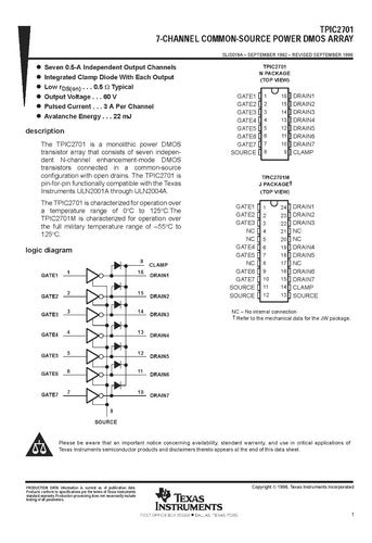 Tpic2701, Integrado Tpic2701, Dmos Uln2003_2004 (pack X2) 1