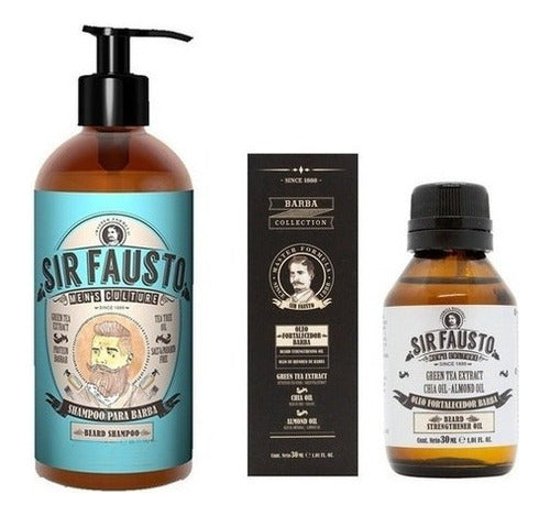 Sir Fausto Kit Shampoo + Oleo Fortalecedor Barba 0