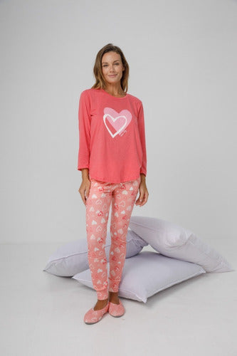 Winter Modal Printed Pajamas for Women - Maria Lolgi 14023 1