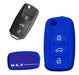 Steering Wheel Cover + Key Silicone Case - VW Golf GLI - Blue 4