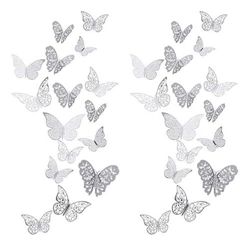 Bememo Conmemorativo 72 Piezas 3D Mariposa Calcomanías De Pared Cal 2