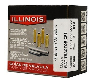 Guias Valvulas Illinois P/ Fiat Tractor Cp3 673n (esc) 2