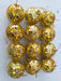 Set of 12 Mirrored Christmas Ornaments Gold Color 2