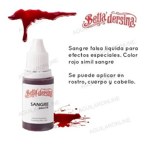 3 Sangre Falsa Artificial Maquillaje 15ml Bella Dersina 1