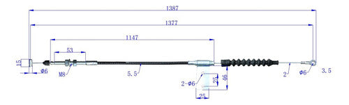 Cable Acelerador Autoelevador Hangcha 2500kg 3000kg Serie R 1