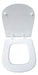 DF Hogar Round Diamond Design White Lacquered Toilet Seat 0