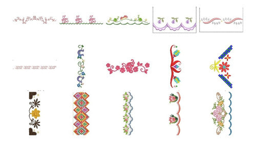 130 Embroidery Designs Templates P/Embroiderer Borders 3