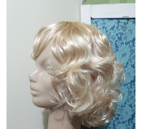 La Parti Wigs! Peluca Rubia Clara Flequillo 1