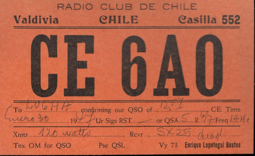 Tarjeta Qsl - De Ce6ao A Lu6ha (año 1947) 0