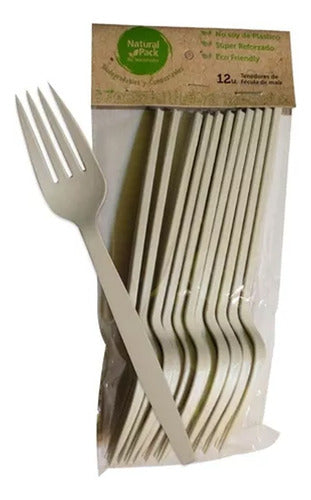 Set of 12 Biodegradable Resistant Knives and Forks 1