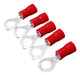 5 Vinilo Anillo Conector Rojo 8 Ga Awg Calibre 5/16  Prensad 0