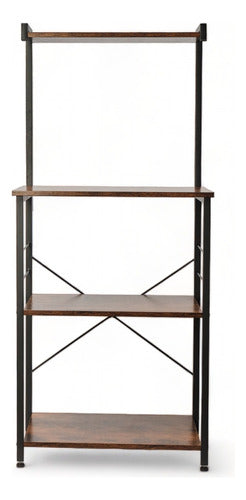 Vasagle Industrial Kitchen Rack 4-Tier Wood & Iron 1