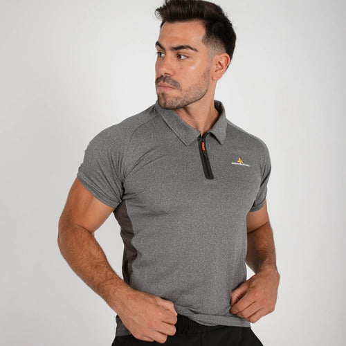 Men's Urban Luxury Gray Sports Polo Shirt - 6 Sizes Available 5