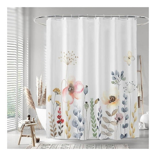 Casa con Onda Modern Antifungal Printed Shower Curtain 3