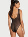 Transparent Embroidered Logo Bodysuit with Rhinestones by Victoria's Secret 3