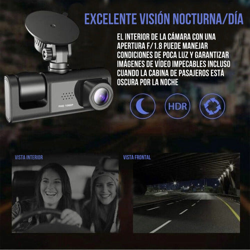 Black Box Double Front and Interior Camera for Car 2