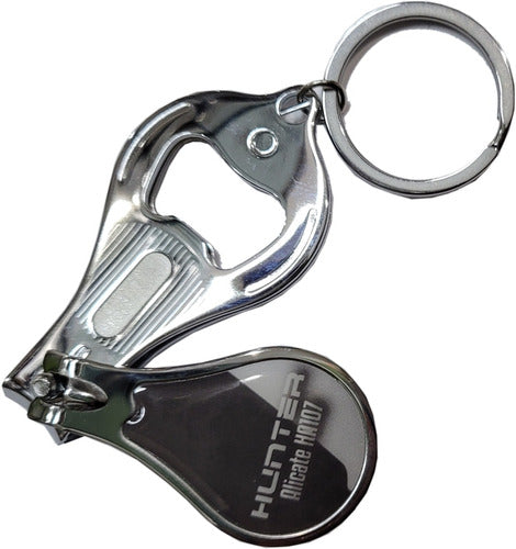 Hunter 4-in-1 Fishing Tool: Cutter, Sharpener, Bottle Opener, Key Ring 0