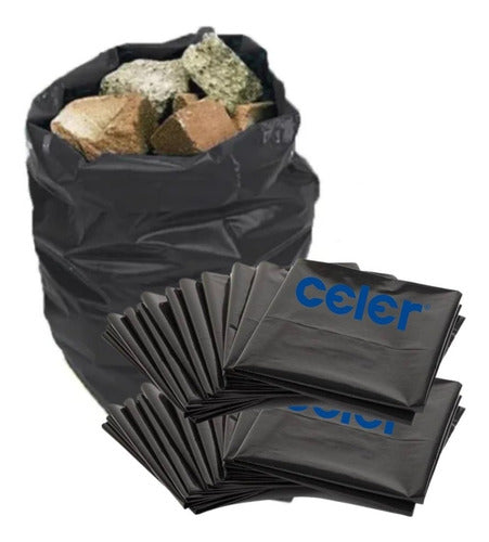 Celer Heavy Duty Reinforced Trash Bags 43x65 Cm 100 Units 0