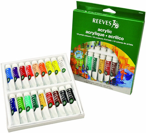 Reeves Professional Acrylic Paint Set of 18 - 10 ml 1