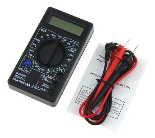 VT-POWER Digital Multimeter Compact with Buzzer DT830D 1