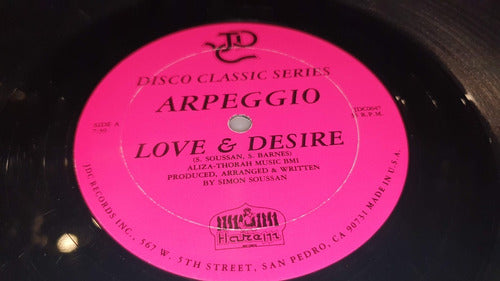 Arpeggio Love & Desire French Kiss Panic Vinilo Maxi Us 1985 0