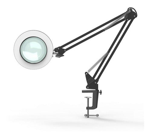 FEBO LED Lighted Magnifying Glass Lamp with Adjustable Arm - Model Var 147 0