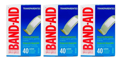 Johnson & Johnson Band-Aid Kit X3 Curitas Banditas Transparentes 40u 0