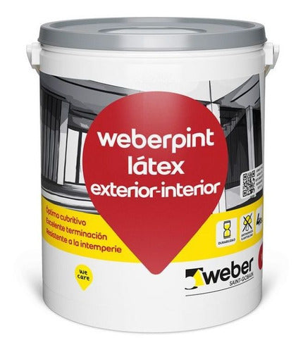 Weberprint Latex Paint Interior Exterior 10kg Gray Washable 0