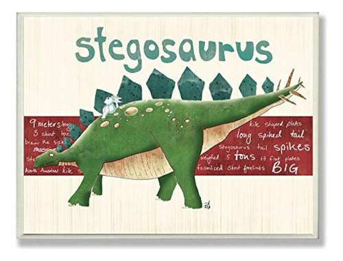 La Placa De La Pared Del Rectángulo Del Dinosaurio De Stegos 0