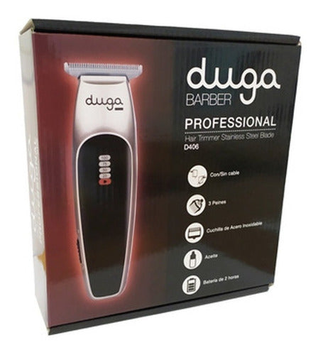 Professional Wireless Trimmer Duga Beard Hair Clipper D406 4