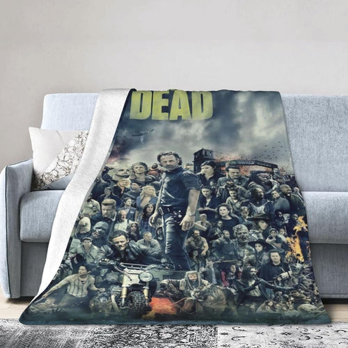 SIBAINUO Moving The Apocalyptic Walking Horror Drama Dead Throw Blanket, Flannel Halloween Blankets 0