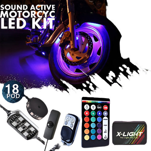 X-LIGHT 18pc Moto Luz Led Kit ¦ Acento Personalizadas Todo Color Pod 0