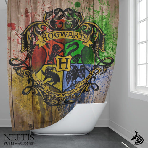 Generic Harry Potter Hogwarts Personalized Shower Curtain 180x150cm 1