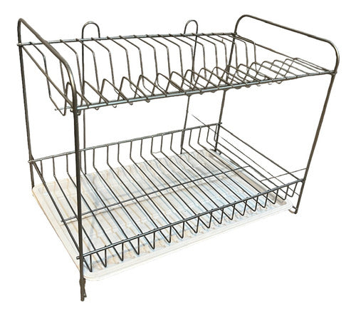 Arríale 2-Tier Dish Rack with Capacity for 16 Plates 0