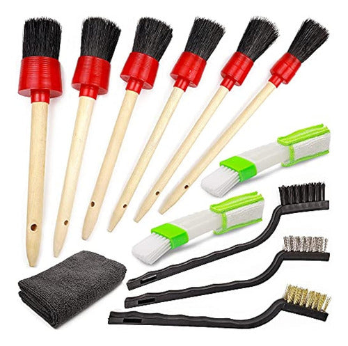 Takavu Car Detailing Brushes Set, 6pcs Detail Brushes, 3pcs 0