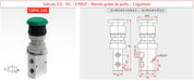 Valvula Neumatica 3/2 Mando Golpe De Puño, 1/8 Bsp 3 Vias Nc 1