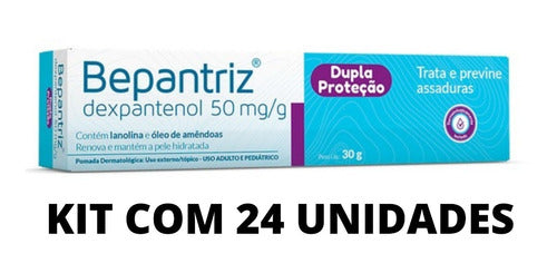 Kit Com 24 Bepantriz Pomada Dermatológica Dexpantenol 30g 0