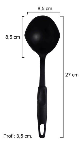 Set of 5 Nylon Utensils: Spatula, Ladle for Ceramic Teflon 3