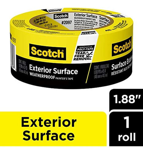 Scotch Painter's Tape Cinta De Pintor Escoces 2097-48ec Superficie Exterior, 1.88 1