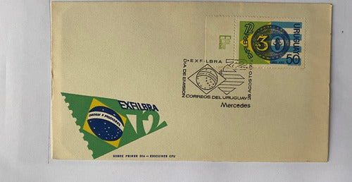 Uruguay Sobre Primer Exfilbra 1972 Sp1 1