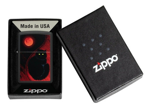 Encendedor Zippo Modelo 48453 Black Cat Design Garantia 1