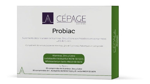 Cépage Probiac Vitamins Zinc Copper Probiotics 30 Tablets 0