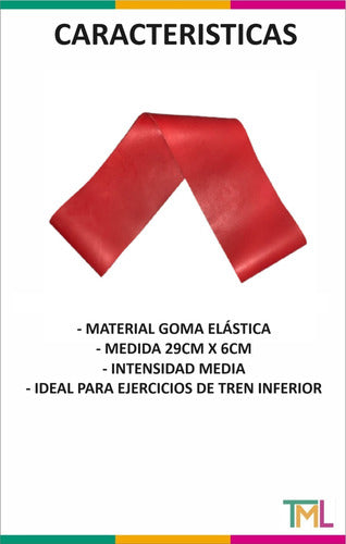 Tourmalhyn Combo Kit Banda Elastica Circular Latex Intermedia X 10u Gym 1