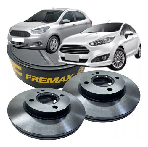 Fremax Brake Discs X2 for Ford Fiesta Kinetic Ka 1.5 0