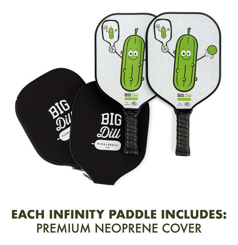 Big Dill Pickleball Co. Pickleball Paddles Set Includes 2 USAPA-Approved Paddles with Neoprene Covers, 2 Pickleballs and Carry Bag 1