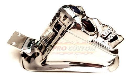 Custom Harley Chopper Skull Rear Motorcycle Light 3