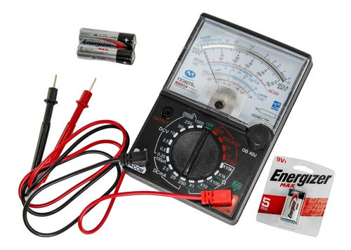 Megalite Tester Multimetro Analogico Con Agujas YX-360TRN + Pilas Htec 0